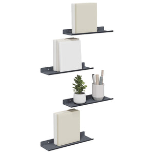 Schwebendes Regal Anthrazit 4er Set