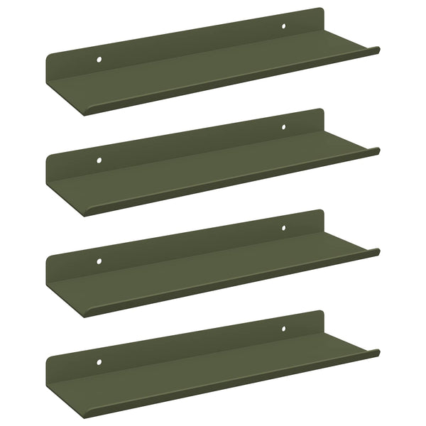 Schwebendes Regal Olive Grün 4er-Set
