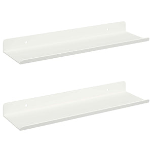 Schwebendes Wandregal, 2er-Set, Weiß, 30cm