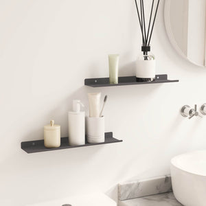 Schwebendes Regal Schwarz 40cm Stahl