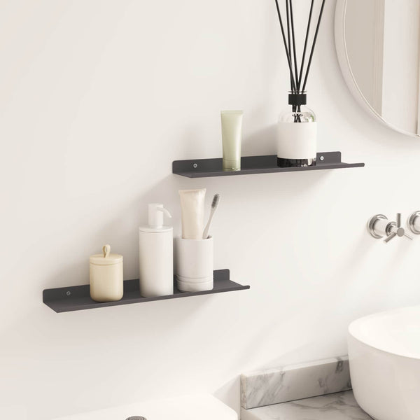 Schwebendes Regal Schwarz 40cm Stahl