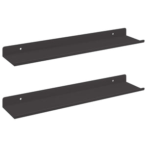 Schwebendes Regal Schwarz 40cm Stahl