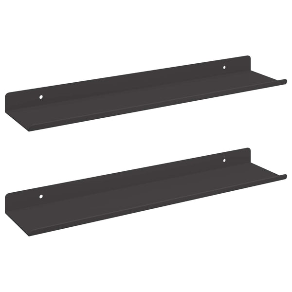 Schwebendes Regal Schwarz 40cm Stahl