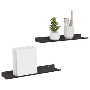 Schwebendes Regal Schwarz 40cm Stahl