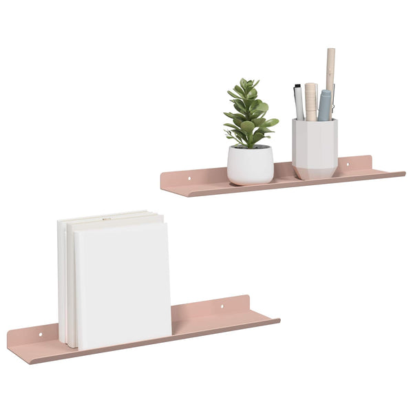 Rosa Schweberegale 40cm, 2er Set