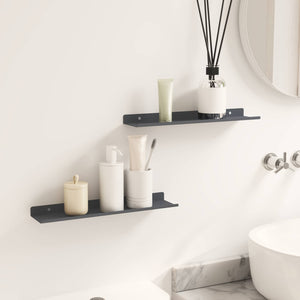 Schwebendes Regal Anthrazit 2er-Set