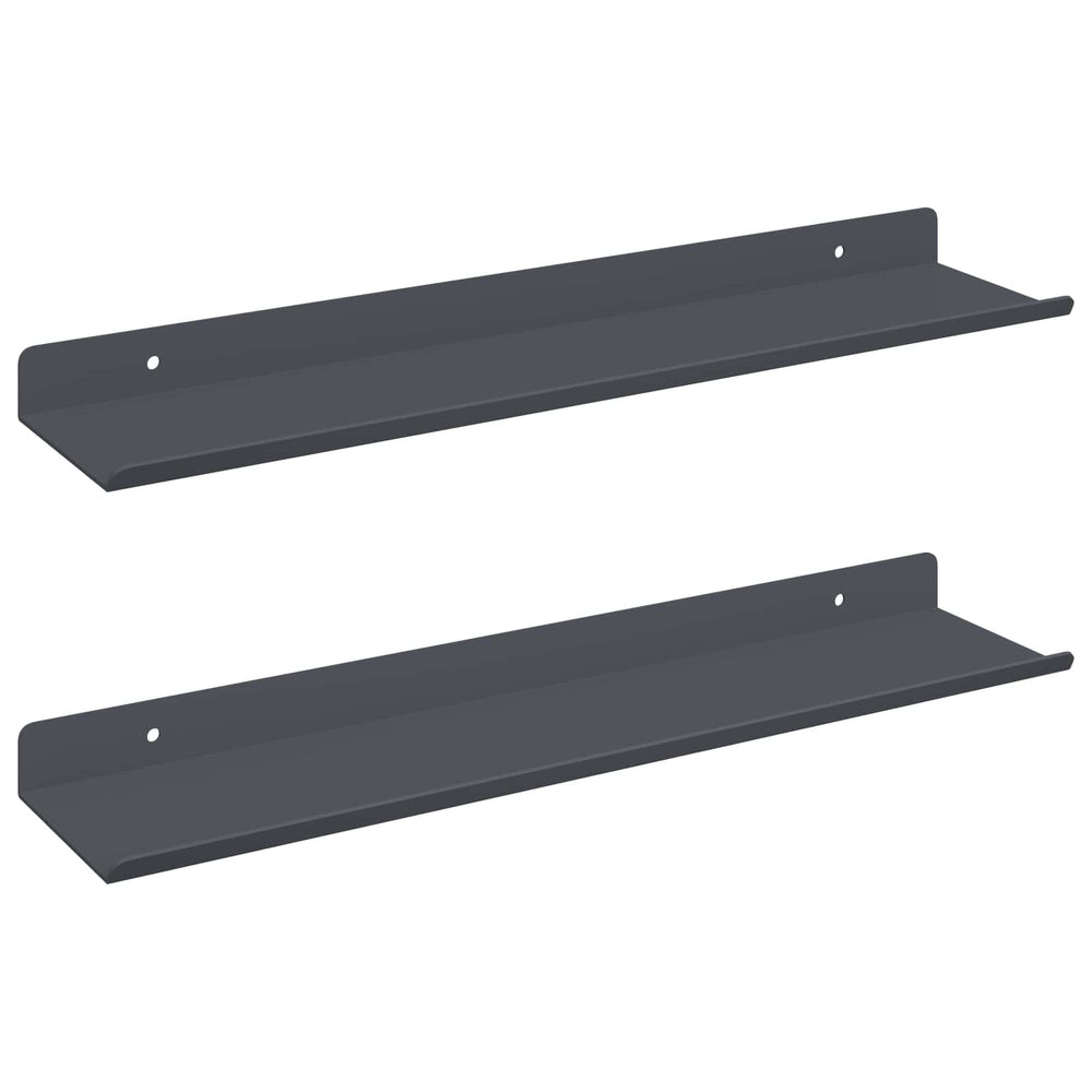 vidaXL Étagère flottante 2 pcs Anthracite 40 x 8,5 x 2,5 cm Acier