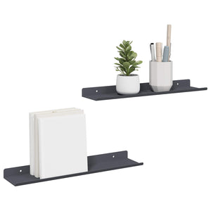Schwebendes Regal Anthrazit 2er-Set