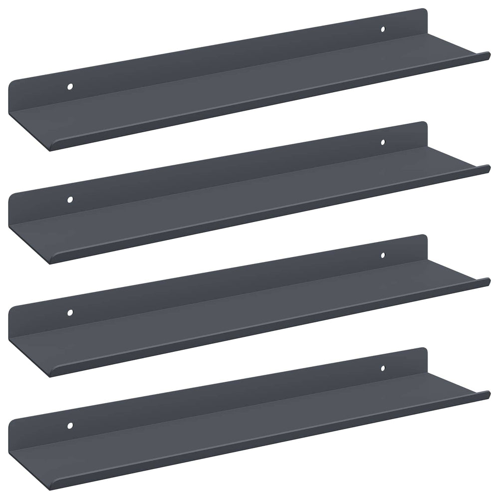 vidaXL Étagère flottante 4 pcs Anthracite 40 x 8,5 x 2,5 cm Acier