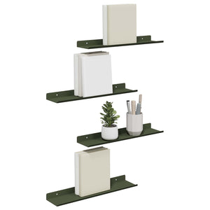 Schwebendes Regal Olive Grün 4er Set