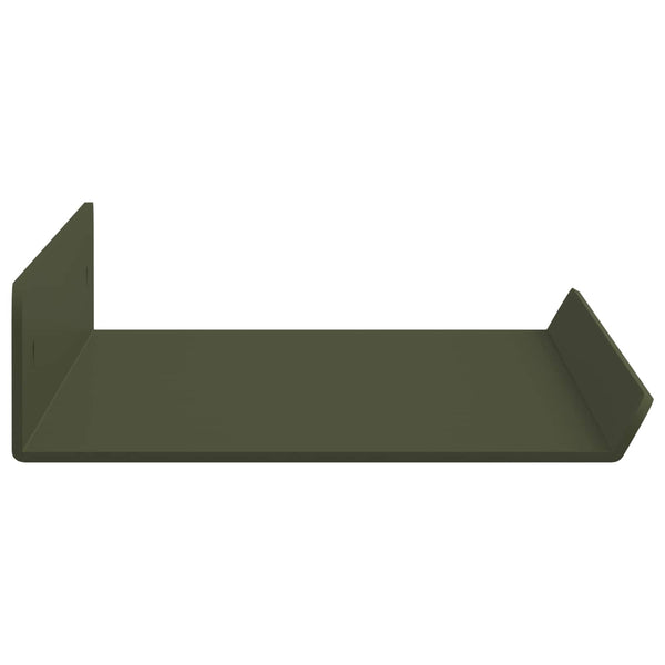 Schwebendes Regal Olive Grün 4er Set