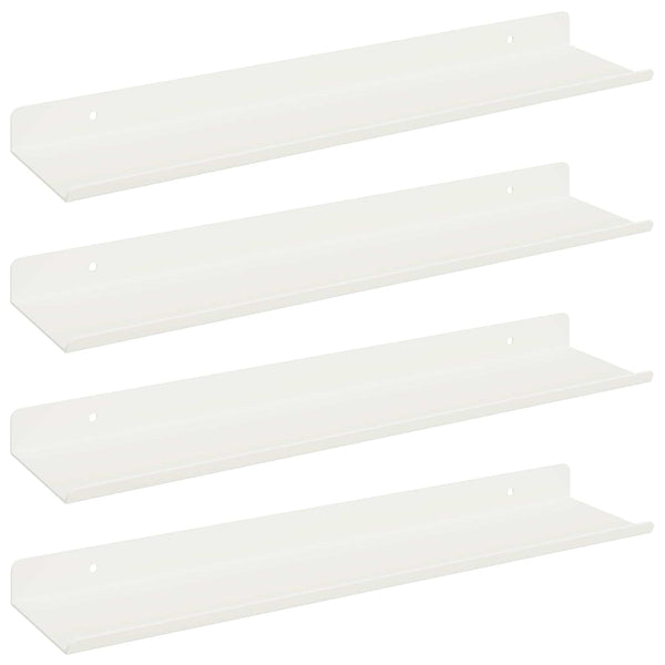 Schwebendes Regal 4er Set Weiß Stahl