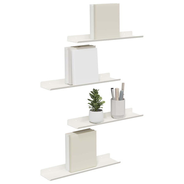 Schwebendes Regal 4er Set Weiß Stahl