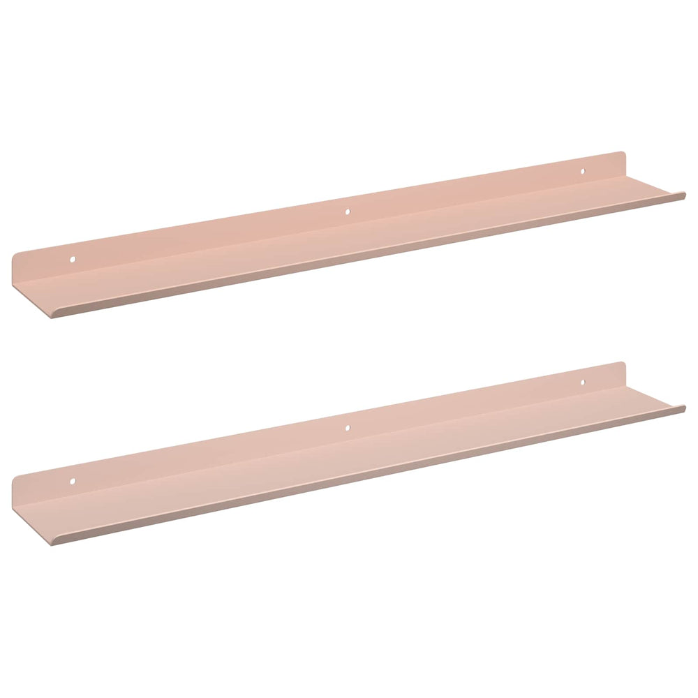 vidaXL Étagère flottante 2 pcs Rose 60 x 8,5 x 2,5 cm Acier