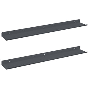 Schwebendes Regal Anthrazit 60cm 2er-Set