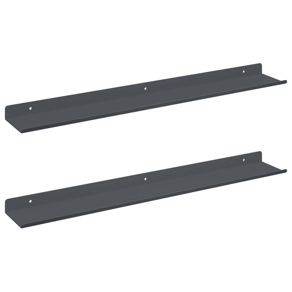Schwebendes Regal Anthrazit 60cm 2er-Set