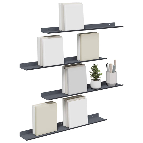 Schwebendes Regal 4er Set Anthrazit