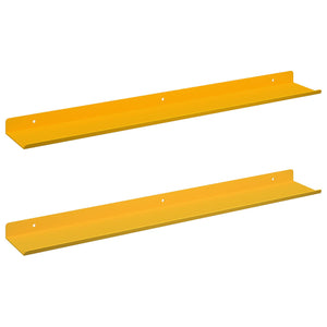 Schwebendes Regal Senfgelb 60cm, 2er Set
