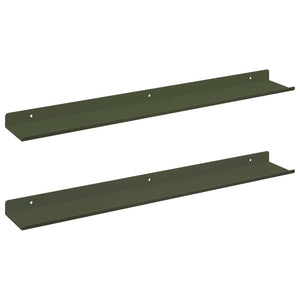 Schwebendes Regal, 2er-Set, Olivgrün