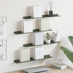 Schwebendes Regal 4er Set Olive Grün