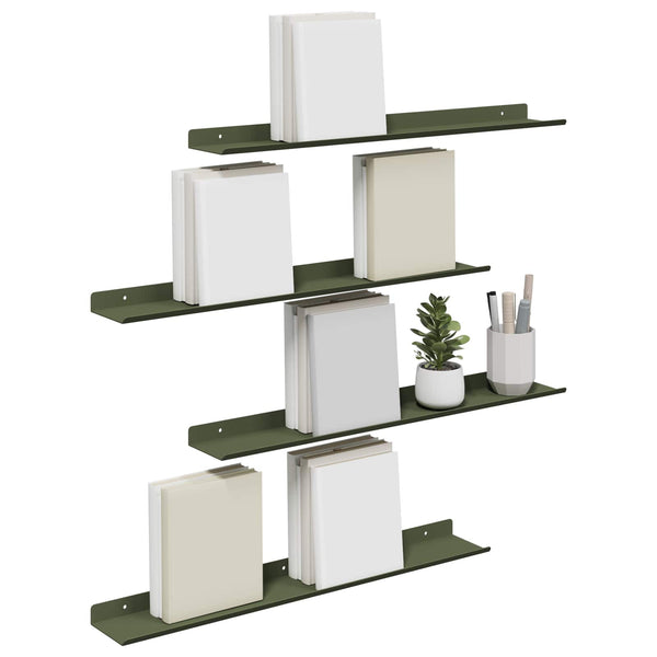 Schwebendes Regal 4er Set Olive Grün