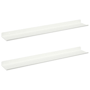 Schwebendes Regal Weiß 60cm, 2er Set