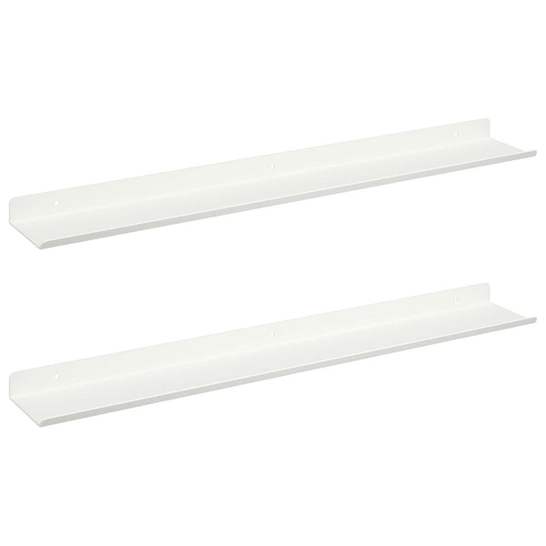 Schwebendes Regal Weiß 60cm, 2er Set