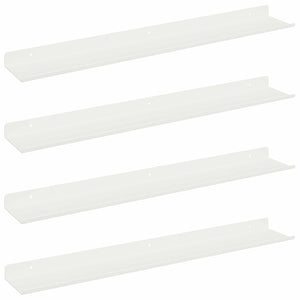 Schwebendes Regal, 4er Set, Weiß, 60cm