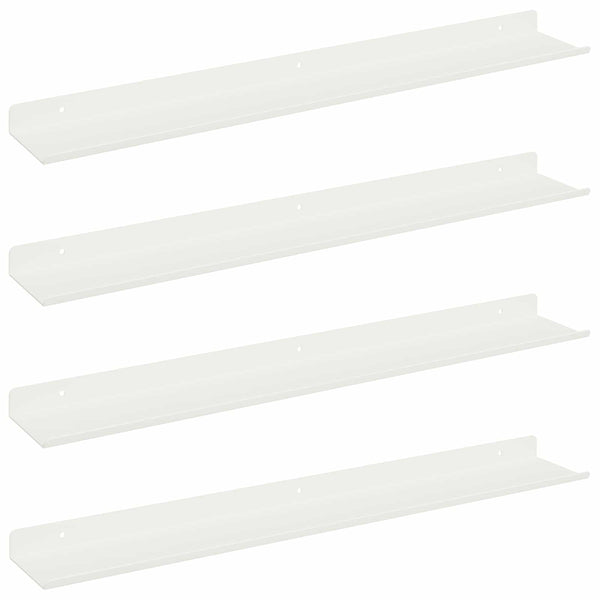 Schwebendes Regal, 4er Set, Weiß, 60cm