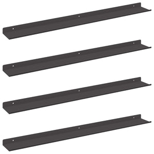 Schwebendes Regal Schwarz 4er Set