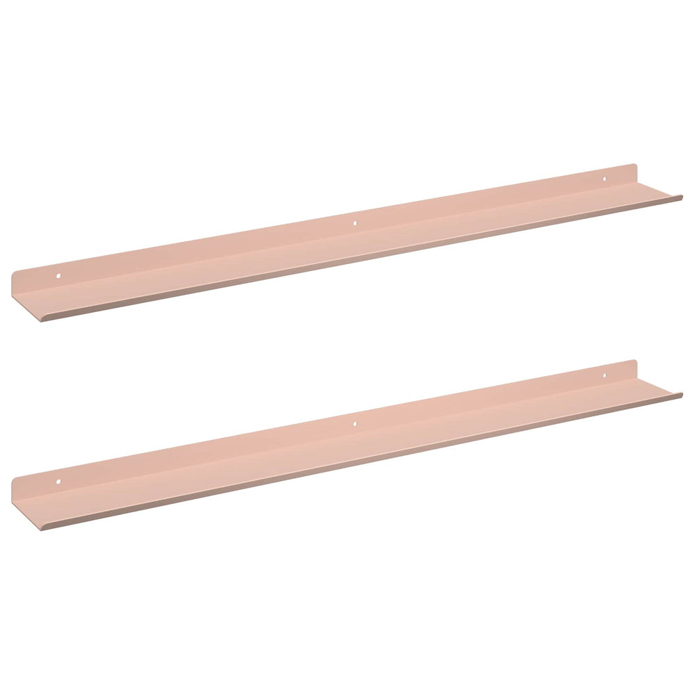 vidaXL Étagère flottante murale 2 pcs Rose 80 x 9 x 2,5 cm Acier