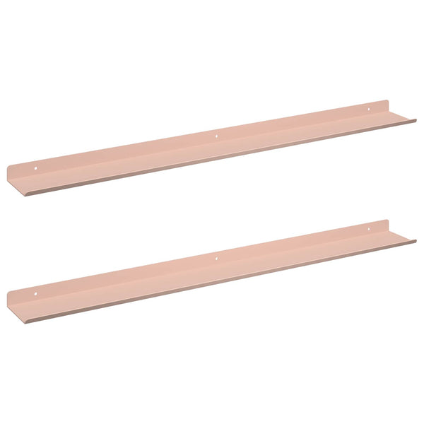 Schwebendes Wandregal, 2er Set, Rosa, 80cm