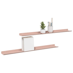 Schwebendes Wandregal, 2er Set, Rosa, 80cm