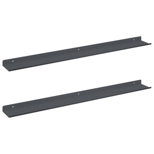 Schwebendes Regal Anthrazit 80cm, 2er-Set