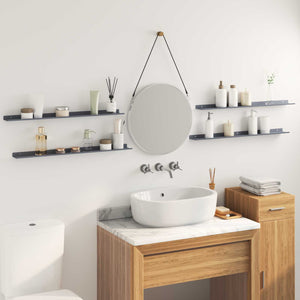 Anthrazit Schwebendes Regal, 4er-Set