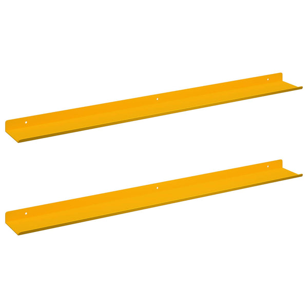 Schwebendes Regal Senfgelb 80cm, 2er-Set