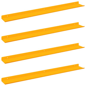 Schwebendes Regal Senfgelb, 4er-Set