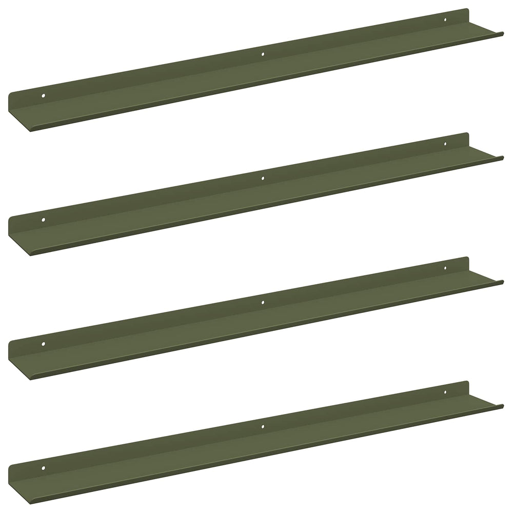Schwebendes Regal Olive Grün 4er Set