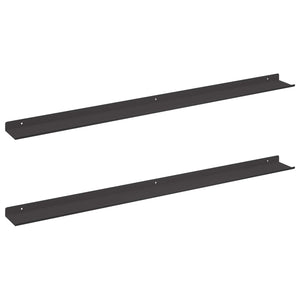 Schwebendes Regal Schwarz 100cm, 2er-Set