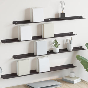 Schwebendes Regal Schwarz 100cm, 4er Set