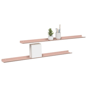 Schwebendes Regal Rosa 100cm Stahl