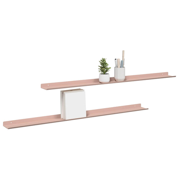 Schwebendes Regal Rosa 100cm Stahl