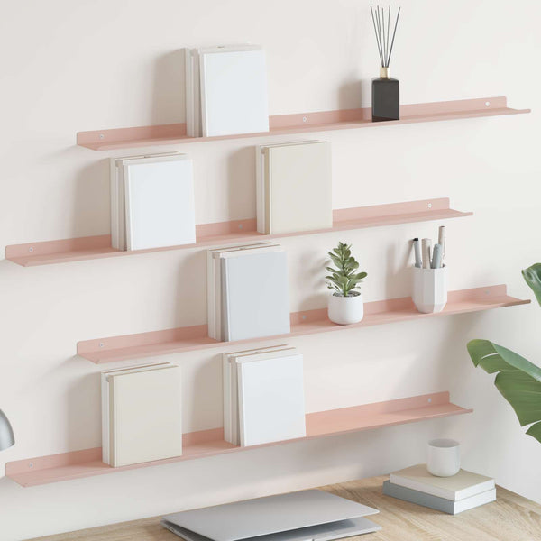 Schwebendes Regal Rosa 100cm, 4er Set