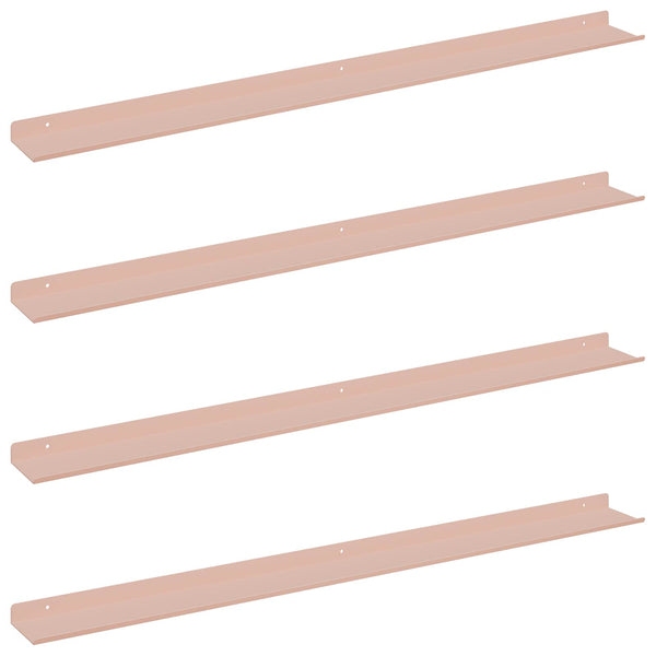 Schwebendes Regal Rosa 100cm, 4er Set