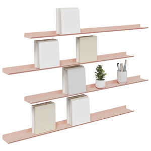 Schwebendes Regal Rosa 100cm, 4er Set