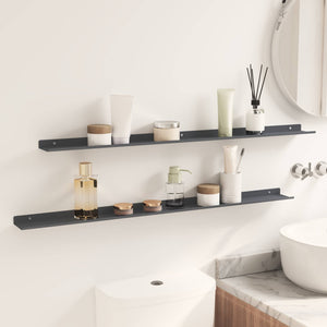 Schwebendes Regal Anthrazit 100cm 2er Set