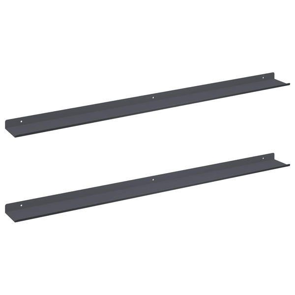Schwebendes Regal Anthrazit 100cm 2er Set