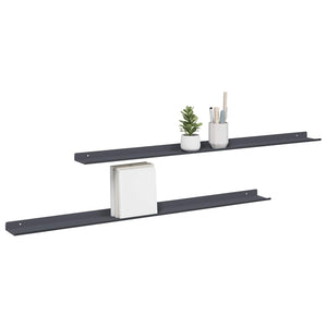 Schwebendes Regal Anthrazit 100cm 2er Set