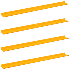 Schwebendes Regal, 4er Set, Senfgelb