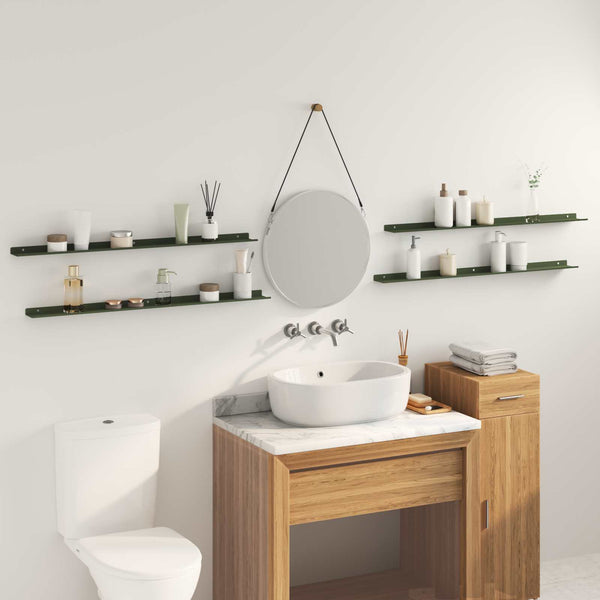Schwebendes Regal 4er Set Olivgrün